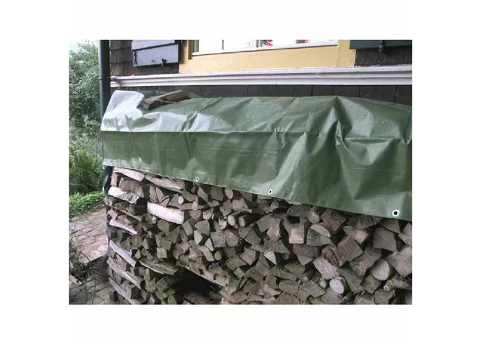 Noor Holzabdeckplane 1,50 x 6m, 210gr/qm grün  Noor Holzabdeckplane 1,50 x 6m, 210gr/qm grün