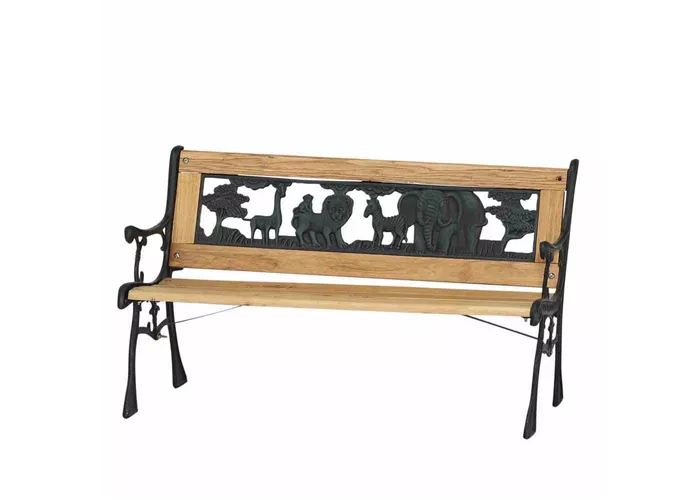 Siena Garden Kinderbank Kindergussbank 41x84x52,5 cm antik/grün/Hartholz lasiert  Siena Garden Kinderbank Kindergussbank 41x84x52,5 cm antik/grün/Hartholz lasiert