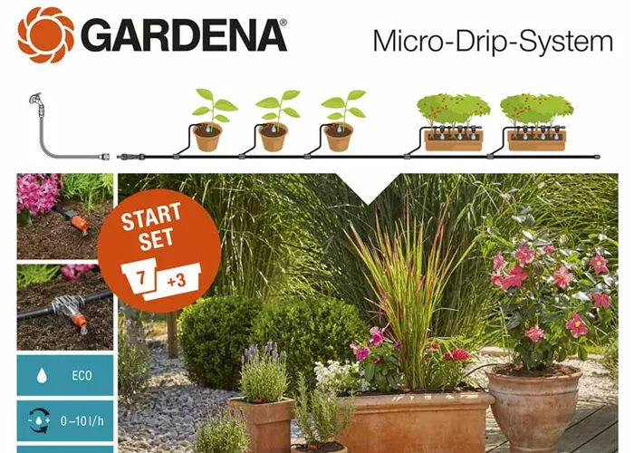 Gardena Bewässerungssystem MDS Start-Set Pflanztöpfe M Gardena Bewässerungssystem MDS Start-Set Pflanztöpfe M