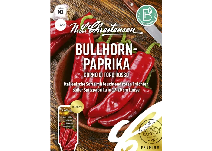 Paprikasamen 'Corno Di Toro Rosso'