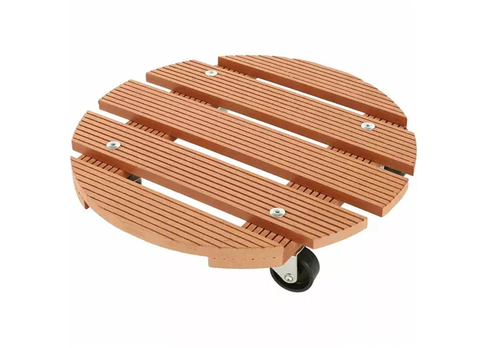 Siena Garden Pflanzenroller WPC, rund 30 cm, natur Siena Garden Pflanzenroller WPC, rund 30 cm, natur