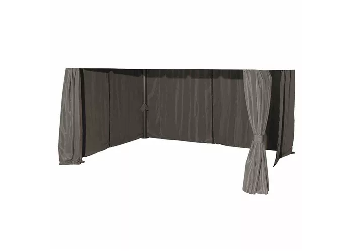 Siena Garden Dubai Seitenteile ohne Fenster 3 x 4 m grau 