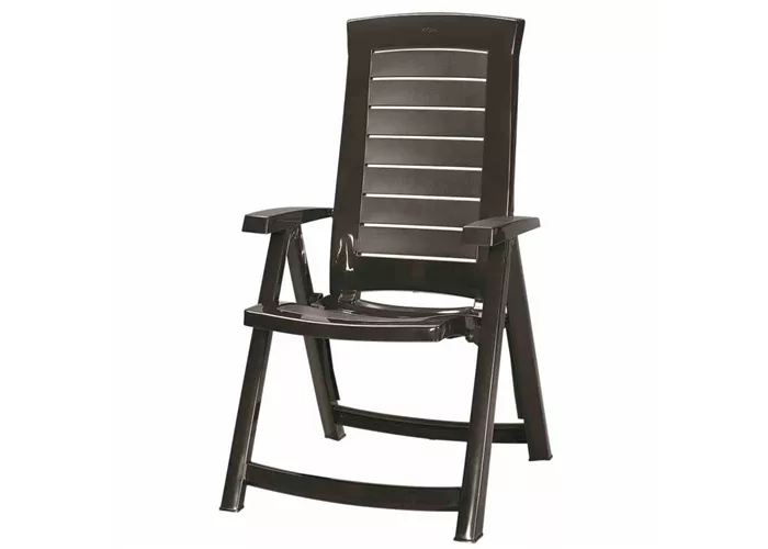 Klappsessel Aruba graphit 61 cm x 72 cm x 110 cm Kunststoff