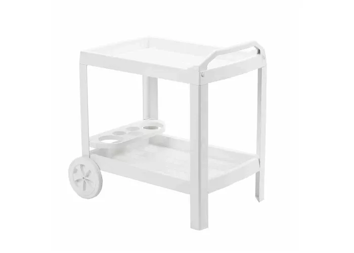 Progarden Servierwagen Astro 53x74x73 weiß Vollkunststoff