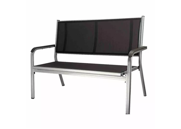 Kettler 2er-Gartenbank Basic Plus Silber/Grau Kettler 2er-Gartenbank Basic Plus Silber/Grau