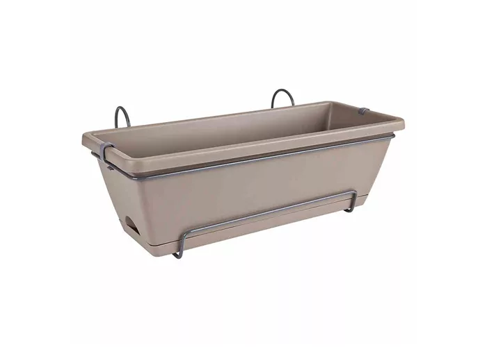 Elho Blumenkasten Barcelona Allin1 50 cm x 20 cm x 17 cm taupe Kunststoff Elho Blumenkasten Barcelona Allin1 50 cm x 20 cm x 17 cm taupe Kunststoff