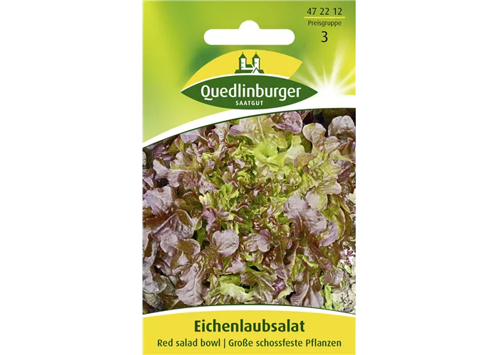 Eichblattsalatsamen 'Red Salad Bowl'