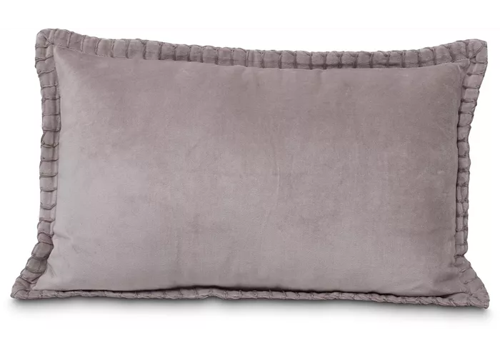 fleur ami MADELEINE - Cotton Velvet Enzyme Wash Blanket Stitch Border Cushion fleur ami MADELEINE - Cotton Velvet Enzyme Wash Blanket Stitch Border Cushion