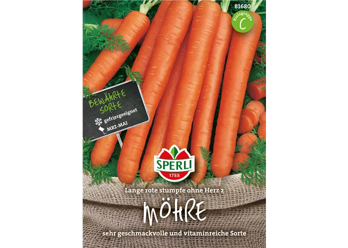 Möhre 'Lange, Rote, Stumpfe ohne Herz 2'