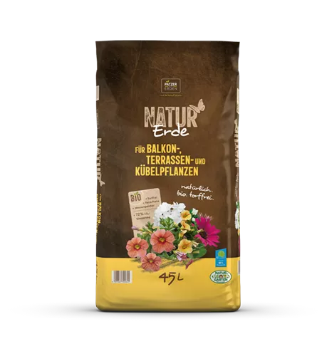 NATUR Erde für Balkon-, Terrassen- und Kübelpflanzen NATUR Erde für Balkon-, Terrassen- und Kübelpflanzen