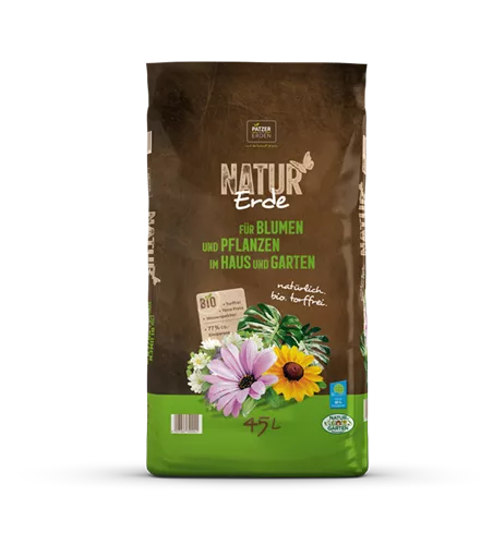 NATUR Erde für Blumen und Pflanzen im Haus und im Garten NATUR Erde für Blumen und Pflanzen im Haus und im Garten