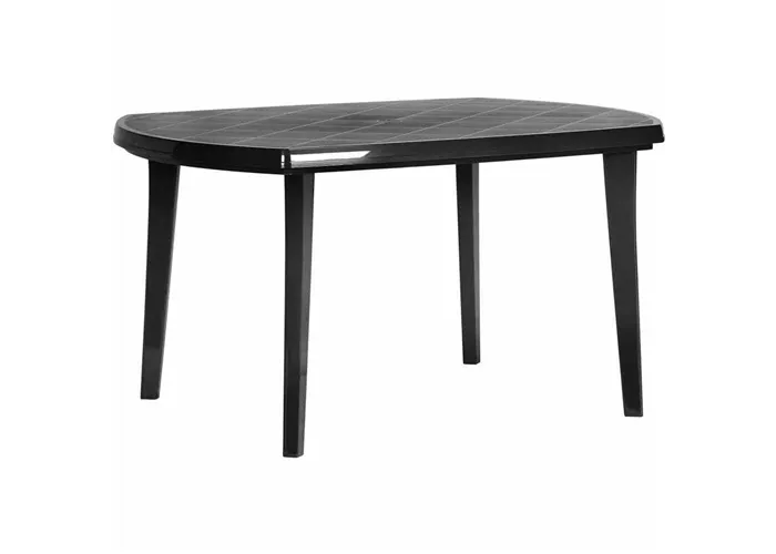 Elise Tisch 137x90cm grap oval, Vollkunststoff Elise Tisch 137x90cm grap oval, Vollkunststoff
