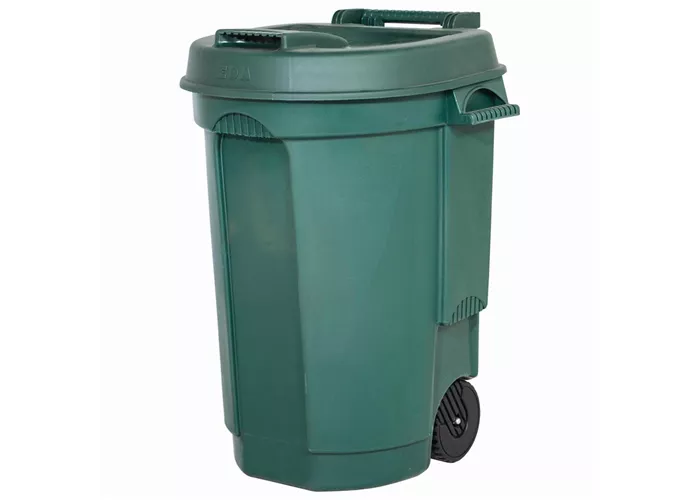 Fahrbarer Abfallbehälter 110L 55x58x81cm, grün Fahrbarer Abfallbehälter 110L 55x58x81cm, grün