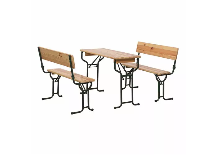 Festzeltgarnitur mit Rückenlehne 3-teilig 110x50cm Festzeltgarnitur mit Rückenlehne 3-teilig 110x50cm