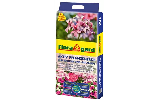 Floragard Aktiv Pflanzenerde für Balkon und Geranien Floragard Aktiv Pflanzenerde für Balkon und Geranien