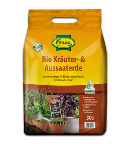 frux Bio Kräuter- & Aussaaterde mit effektiven Mikroorganismen